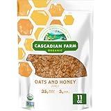 Cascadian Farm Organic Granola, Oats and Honey Cereal, Resealable Pouch, 11 oz