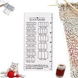 Quick Gauge Ruler, Gauge Ruler for Knitting and Crochet, No Counting Needed, Measuring Tool with Grid Measurement, Easy to Measure Stitch Gauges Without Counting for Sewing and Crochet Project