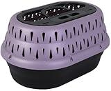 Petmate Top Load Cat Kennel Dog Crates for Small Dogs & Cat Carriers, One-Door Plastic Pet Kennel, Top Loading, Made in USA, 19", Purple