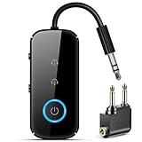 Premium Pro Bluetooth 5.4 Transmitter Receiver,Airplane Audio Adapter,Wireless Transmitter for TV/Travel Flight,Airline,Gym.Supports to 2 AirPods/Headphones,Bluetooth Receiver for Car/Home Stereo
