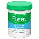 Fleet Laxative Glycerin Suppositories for Adult Constipation, Adult Laxative Jar Aloe vera, 50 Count