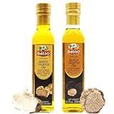 BASSO 1904 - Black & White Truffle Oil Set, 2 bottles x 8.5oz (250 ml), High Concentrate