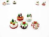 Dollhouse Miniature Food 5 Mini Christmas Cake 1.5 cm Seasonal Bakery 16114