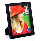 RPJC 8x10 Picture Frames Made of Solid Wood High Definition Glass for Table Top Display and Wall Mounting Photo Frame Black