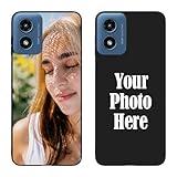 Personalized Customized Phone Case for Motorola Moto G Play 2024,Shock-Resistant Soft Protective TPU Black Phone Cover,Custom Photo Picture Text,for Family,Friends,Lovers,Gifts