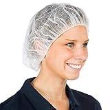 21" GOODSELL Disposable Bouffant Caps, Hair Head Cover Net, Non-Woven, Medical, Labs, Nurse, Tattoo, Food Service, Health, Hospital -WHITE (100 PCS (1 PACK))