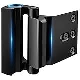 Home Security Door Lock Reinforcement - Child Proof High Security Door Locks with 3" Stop Withstand 800 lbs for Inward Swinging Front Door, Night Kids Safety Metal Flip Deadbolt Latch Defend Home