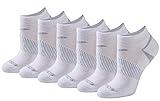 Saucony Women's RunDry Performance Selective Cushion Socks, Available in S-L (6, 12, White Basic (6 Pairs), Medium