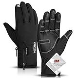 krosa -10℉ Winter Gloves Men Women, 10 Touchscreen Fingers Snow Ski Gloves, Waterproof Cold Weather Gloves