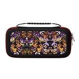 YQxwJL Pansy Perfection print Portable Travel Carrying Case with 20 Game Card Holders for Nintendo Switch Switch OLED