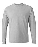 Hanes Men's Essentials Long Sleeve T-shirt Value Pack (2-pack), Light Steel,3X Large