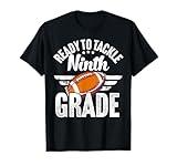 Football Back To School 2023 Ready To Tackle 9th Grade Game T-Shirt