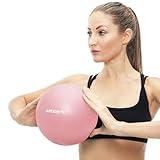 APEXUP Yoga Ball Exercise Ball, Pilates Ball, Anti Slip Stability Ball, Heavy Duty Gym Ball for Fitness, Balance, Core Workout, Physical Therapy (XXS (9") 23cm, Pink)