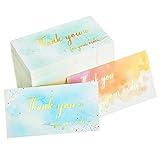 300 Pieces Thank You for Your Order Cards Business Thank You Cards Small Business Watercolor Support Customer Gold Foil Appreciation for Online or Retail Stores Handmade Goods