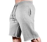 Monsta Clothing Co. Men's Workout (HRD-LVN-000) Athletic Gym Sweat Shorts (G:GY) Grey