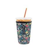 Sok It Java Sok Iced Coffee & Cold Soda Insulated Neoprene Cup Sleeve (English Garden Picnic, Medium: 22-28oz)