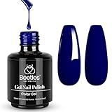 Beetles Navy Blue Gel Nail Polish, 15ml Winter Midnight Ocean Dark Blue Soak Off Uv LED Nail Lamp Gel Nail Polish Manicure Salon and DIY at Home