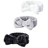 WSYUB Headband for Washing Face, Spa Bow Hair Band, Fluffy Makeup Headbands, Slumber Party Supplies, Facial Headbands