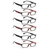 NORPERWIS 6 Pack Reading Glasses for Women Men, Blue Light Readers, Anti Glare Computer Eyeglasses with Spring Hinge (Mix Color-2, 1.75, multiplier_x)