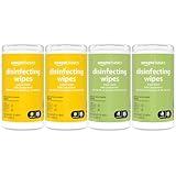 Amazon Basics Disinfecting Wipes, Lemon & Fresh Scent, Sanitizes/Cleans/Disinfects/Deodorizes, 340 Count (4 Packs of 85)