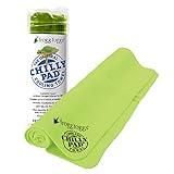 FROGG TOGGS Chilly Pad, Instant Cooling Towel, long lasting, reusable, Sports and Outdoors Poly Vinyl Alcoho Neck Towel 33x13, Hivis Lime Green
