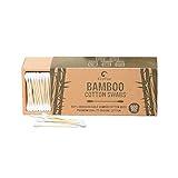 Bamboo Cotton Swabs 500 Count | Biodegradable & Organic Wooden Cotton Buds | Double Tipped Ear Sticks | 100% Eco-Friendly & Natural | Perfect for Ear Wax Removal, Arts & Crafts, Removing Dust & Dirt…