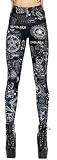 Sister Amy® Women's Printed Leggings - Buttery Soft Yoga Pants, High Waist Stretchy Tights for Workout, Plus Size, 88% Polyester 12% Spandex D851 One Size