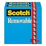 Scotch Removable Tape, 3/4 in x 1,296 in, 2 Boxes/Pack, Post-it Technology (811-2PK)