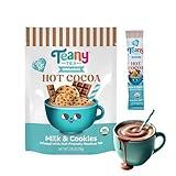 Teany Tea Organic Milk & Cookies Hot Cocoa - Everyday Hot Cocoa, Delicious, Kid Friendly, Tea Infused, Bedtime Dessert, Travel Ready, Hot Cocoa On The Go, 6 Individual Sticks Per Pouch
