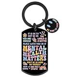 Daily Affirmations Keychain Mental Health Gifts Sobriety Gifts for Women Self Care Gift for Women Emotional Support for Friends Daughter Sister Birthday Christmas Gift Inspirational Positive Keyring