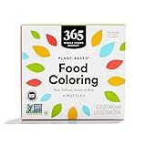 365 by Whole Foods Market, Plant-Based Food Coloring (Red, Yellow, Green & Blue Bottles), GLuten-Free, 0.3 Fl Oz Each, 1.2 Fl Oz Total