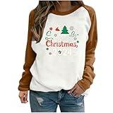 Black of Friday Deals 2024 Merry Christmas Sweatshirts for Women 2024 Long Sleeve Crewneck Letter Print Pullover Casual Cute Family Holiday Tops Christmas Sweatshirts for Women