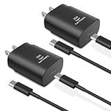 Type C Charger Fast Charging,2Pack 25W Super Fast USB C Charger Block with 6Ft USB C Cable Compatible with Samsung Galaxy S24 Ultra/S23/S22/S21/S20/Note 20/10,Pixel 6 5 4 Pro XL/iPhone 15 Series