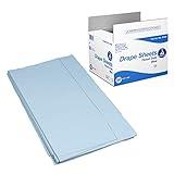 Dynarex Drape Sheets, 2-Ply Poly-Tissue, Soft and Breathable Medical Drapes, Provides Protection and Privacy, Used by Physicians, Veterinarians, and Tattoo Artists, 40” x 90”, Blue, 1 Box of 50 Sheets