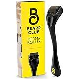 The Beard Club Derma Roller for Face, Body and Scalp - Microneedling Roller for Men and Women with 540 Titanium Microneedles - Beard Roller for Hair & Beard