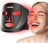 Red Light Therapy for Face, 3 Modes Portable Led Face Mask Light Therapy with Remote, Near-Infrared 850 Red Light Therapy Mask with Timing Function, Red Light Therapy at Home 180 LED Beads