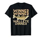Winner Walleye Dinner Fishing Funny Fisherman Men Women Kids T-Shirt