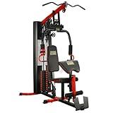 Fitvids Home Gym, Multifunctional Workout Equipment with Leg Press, Exercise Equipment for Home with Pulley System, Home Gym Equipment for Full Body Strength Training