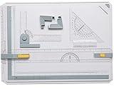 SOFEDY Inch A3 Drawing Board Drafting Table Multi-Funtion Drafting Table Board Graphic Architectural Sketch Board with Parallel Motion, Set Square, Clamps, Protractor(20.1"x14.6")