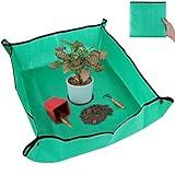 Azureblue Plant Repotting Mat for Indoor Plants Potting Soil Mix, Waterproof Plant Repotting/Potting Tray, Potting Mat Gardening Tray for Indoor Potting Succulents Cactus Orchid Pots (26.8" x 26.8")