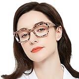 MARE AZZURO Large Reading Glasses Women Retro Square Readers 1.00 1.25 1.50 1.75 2.00 2.25 2.50 2.75 3.00 3.50 4.00 5.00 6.00 (Beige tortoise, 1.75)