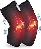 COMFIER Heated Knee Massager with Heating Pad for Knee Pain Relief,Christmas Gifts for Men Women Dad Mom,Knee Warmers Wrap, FSA or HSA Eligible,Heated Knee Pad for Men Women Elders