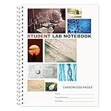 Yeplan Carbonless Lab Notebook - 8.5" x 11" Chemistry Notebook with 50 Sets of Pages, Science Grid Paper, Protective Translucent Cover & Wire-O Binding, for Students/Researchers