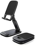 Lamicall Cell Phone Stand for Desk - [Height Adjustable] Foldable Mobile Phone Holder, Portable Stand for iPhone 17 16 15 14 13 12 11 Pro Max Plus Air, Galaxy S25 S24, Telephone, Office Accessories