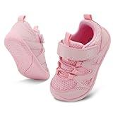 LeIsfIt Baby Shoes Boys Girls First Walking Shoes Non-Slip Toddler Shoes Breathable Sneakers Infant Shoes Crib Shoes Pink 12-18 Months