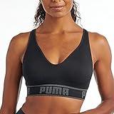 PUMA womens Seamless Sports Bra, Black, X-Large US