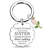 OEHEDOU Valentines Day Gift For Sister Funny Sister Gifts For Sisters Birthday Gifts From Sisters Birthday Item For Sibling From Sibling Big Siblings Gift For Girls Siblings Keychain