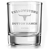 Yellowstone Dutton Ranch 10 ounce Old Fashioned Whiskey Rocks Glass