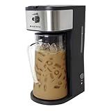 West Bend IT500-W Coffee Iced Tea Maker Includes an Infusion Tube to Customize The Flavor, Features Auto Shut-Off, 2.75-Quart, Black