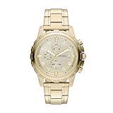 Fossil Men's Dean Quartz Stainless Steel Chronograph Watch, Color: Gold (Model: FS4867IE)